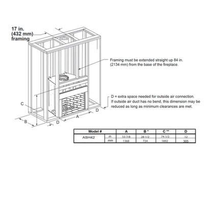 Majestic Ashland 42-Inch Open Wood Burning Fireplace [ASH42] (SAK82429)
