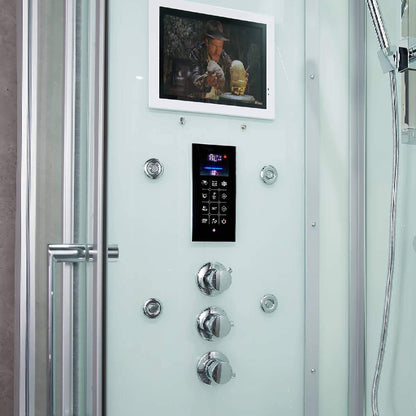 Maya Bath Platinum Lucca Steam Shower With LCD Touchscreen Controls (SAK27483)