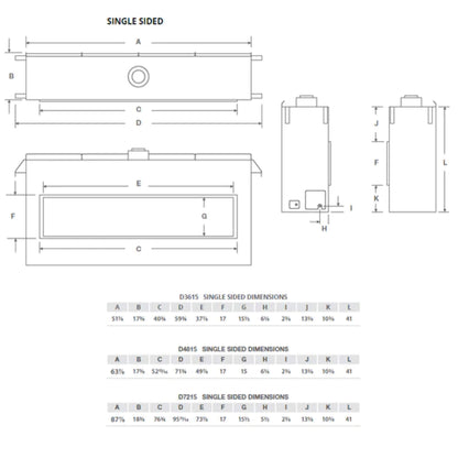 Montigo Distinction 48-Inch Single Sided Linear Direct Vent Natural Gas Fireplace [D4815NI-2] (SAK48267)