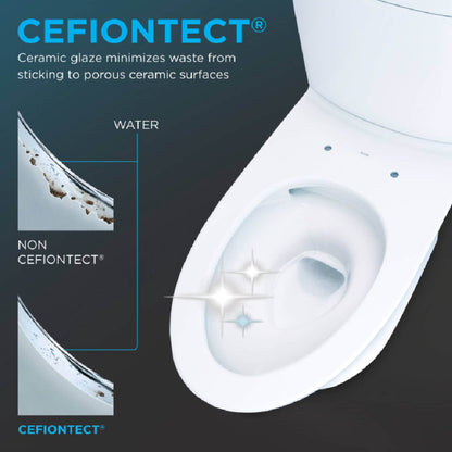 [MW4364736CEMFGN#01] TOTO Aquia IV Cube 1.28 GPF And 0.9 GPF Dynamax Tornado Flush Toilet With Washlet S7A Bidet Seat (SAK74285)