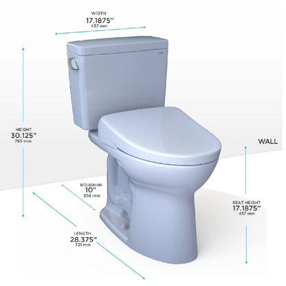 [MW7764736CSFGA.10#01] TOTO Drake 1.6 GPF Universal Height Toilet With Washlet S7A Auto Open Bidet Seat (SAK52849)