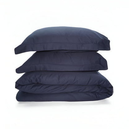 400TC Sateen Solid Cotton Round Duvet Cover Set