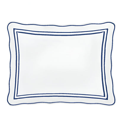 400TC Wavy Embroidery & Border Cotton Sateen Solid Duvet Cover Set
