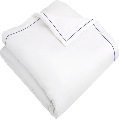 400TC Cotton Single Edge Embroidery Sateen Solid Duvet Cover Set