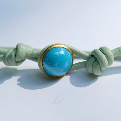 Sea Shell Pendant Necklace with Semi-Precious Gemstones