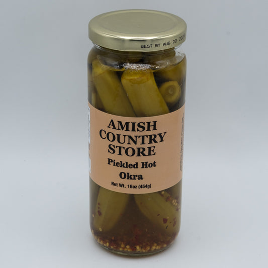 Old-Fashioned Hot Pickled Okra (16oz) | Amish Country Store