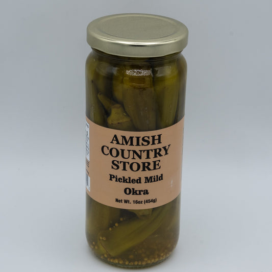 Old-Fashioned Mild Pickled Okra (16oz) | Amish Country Store