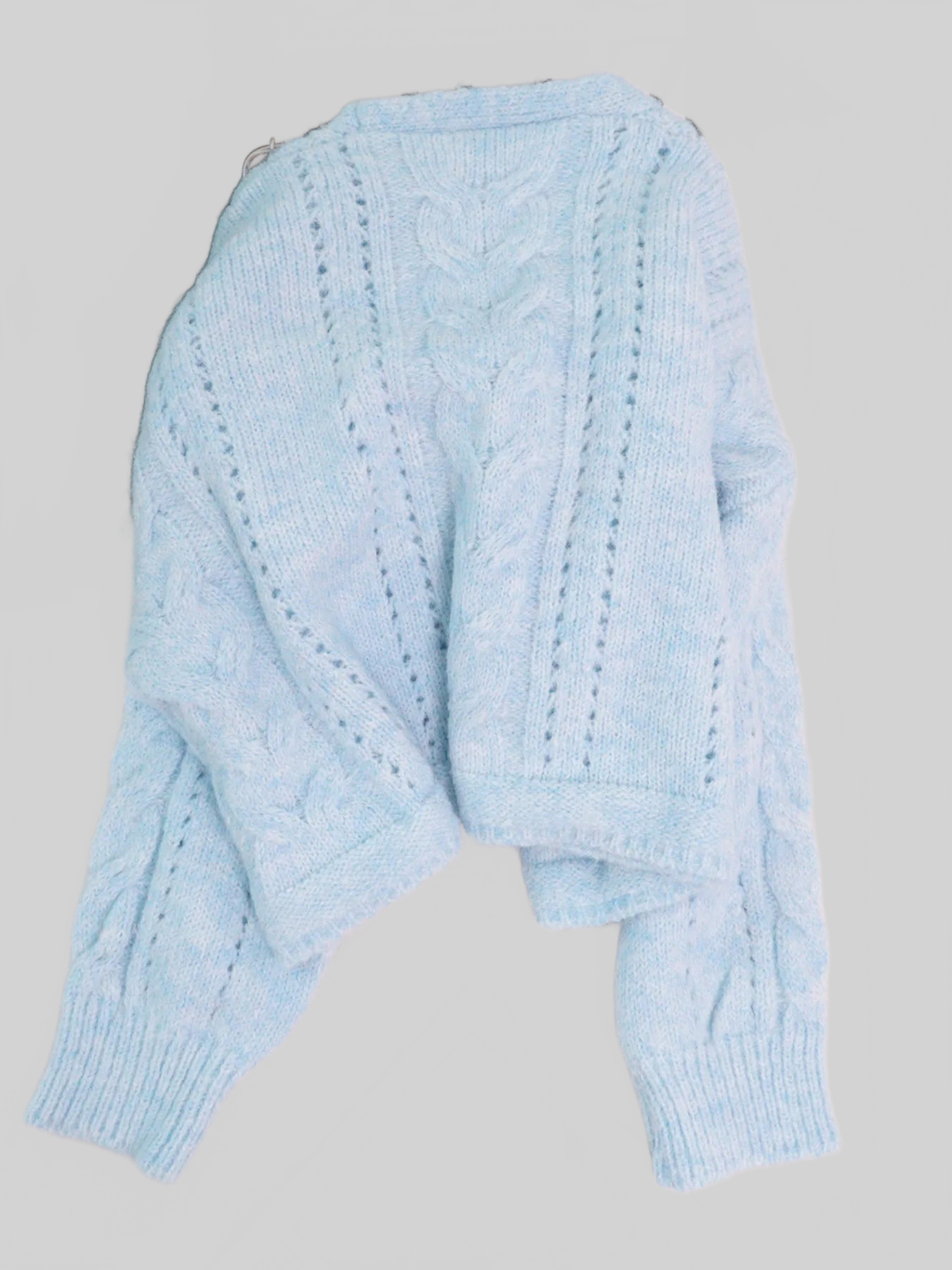 Cable Knit Button-Up Cardigan
