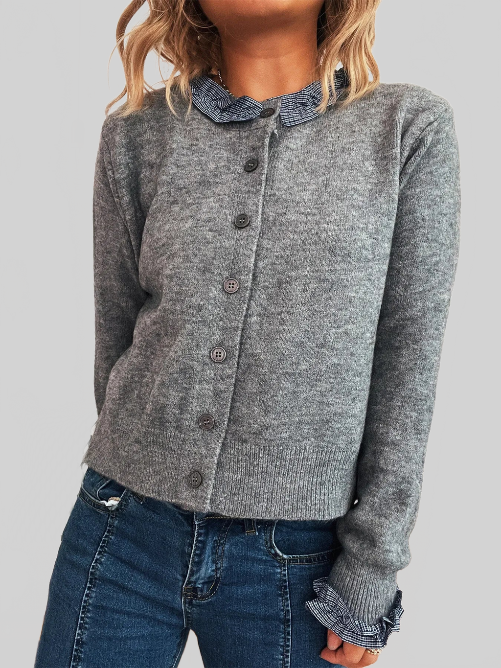 Button Up Long Sleeve Cardigan