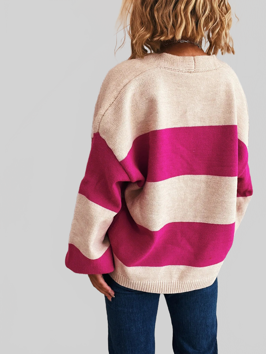 Women Color Block Open Front Cardigan