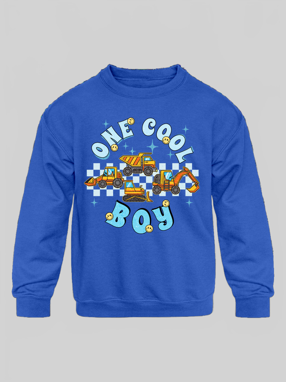 Toddler Boys One Cool Boy Long Sleeve Crewneck Sweatshirt