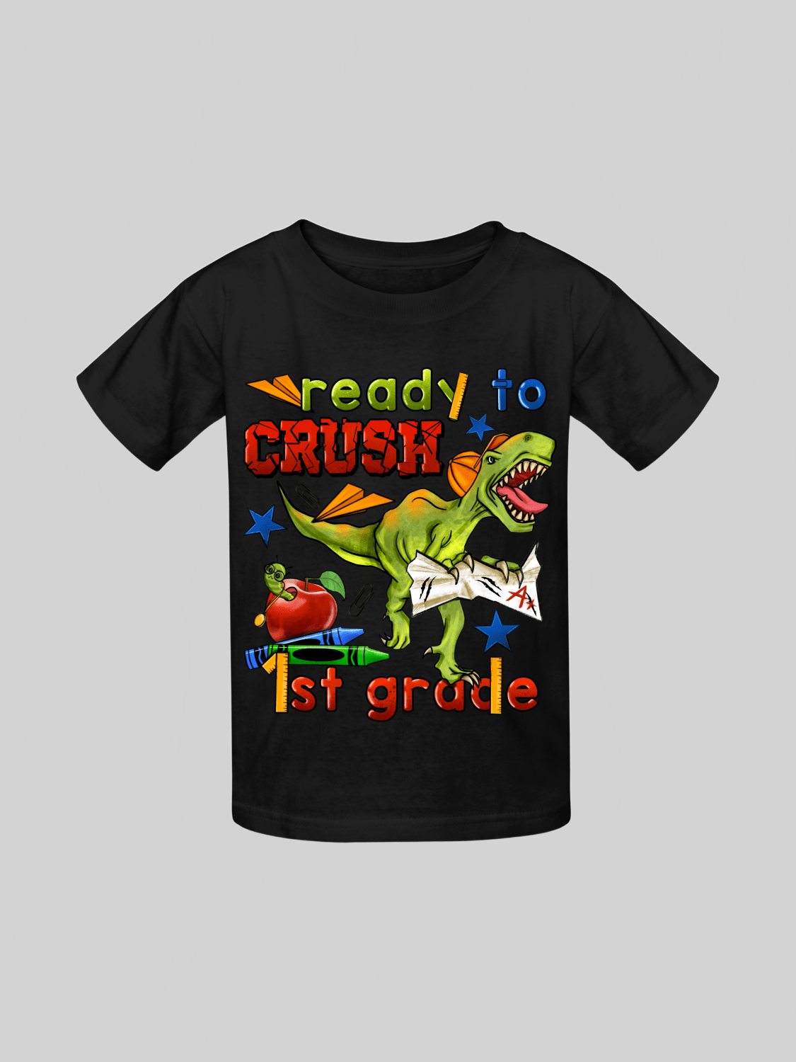 Boys Ready To Crush First Grade Short Sleeve Tee Shirts for Back To School