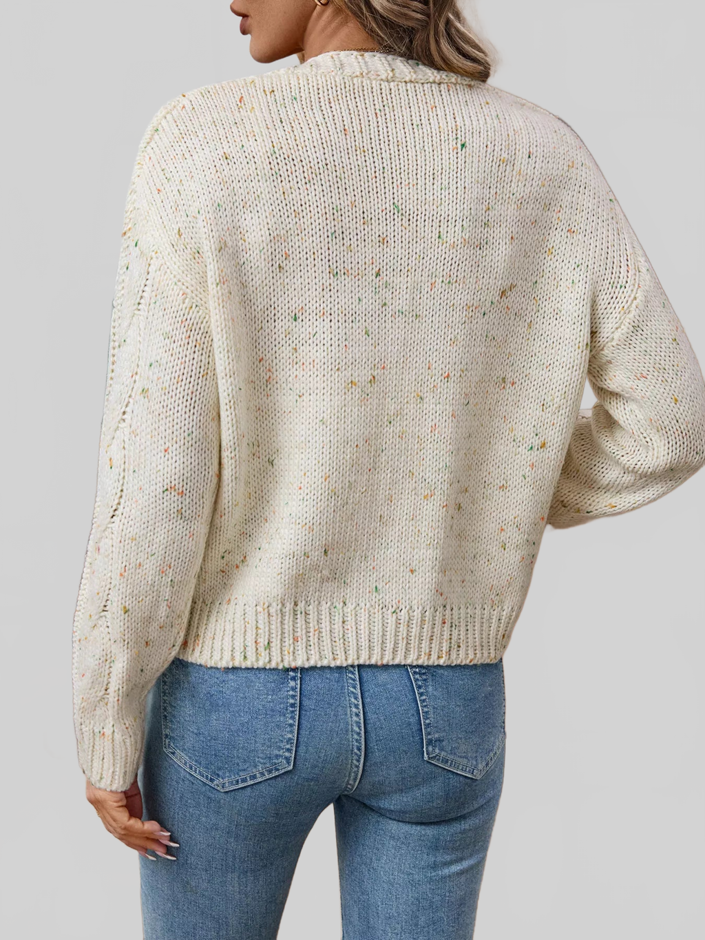 Cable Knit Button-Up Cardigan