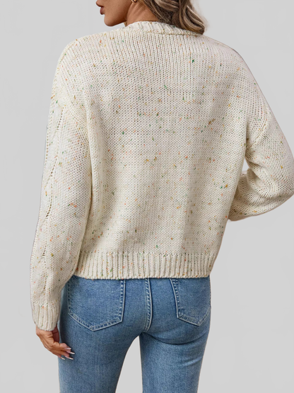 Cable Knit Button-Up Cardigan
