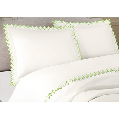 Elegant Flower Embroidered Duvet Cover Set