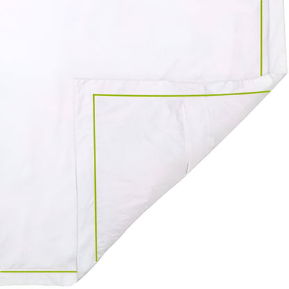 400TC Cotton Single Edge Embroidery Sateen Solid Duvet Cover Set