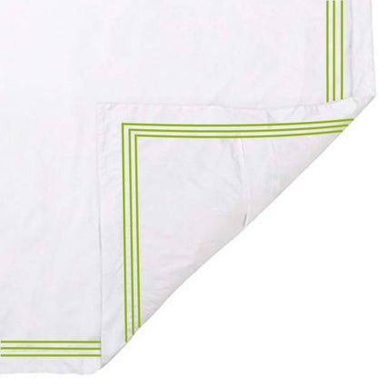 400TC Cotton Triple Edge Embroidery Sateen Solid Duvet Cover Set