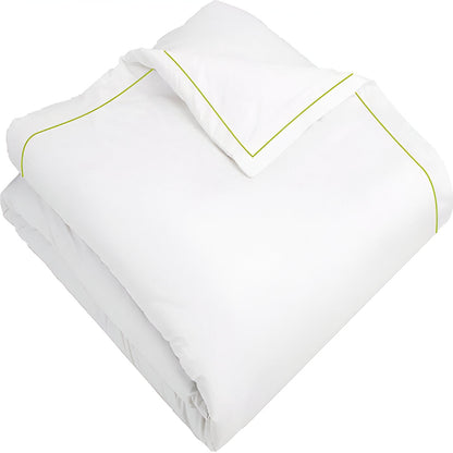 400TC Cotton Single Edge Embroidery Sateen Solid Duvet Cover Set