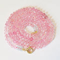 Pink Tourmaline Candy Necklace 14K Gold
