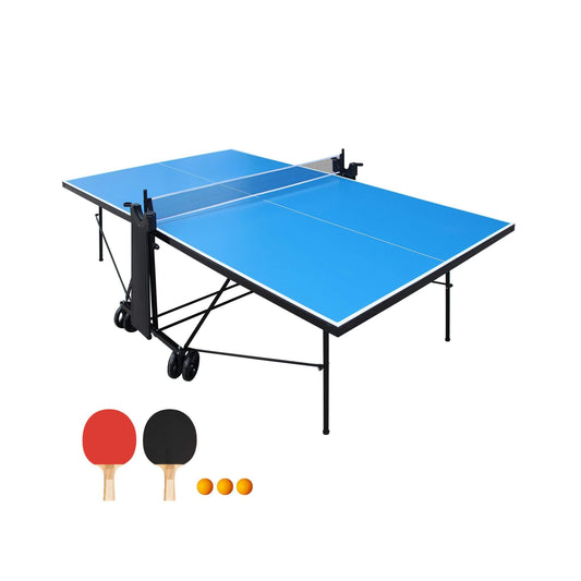 Portable 108-Inch Full-Size Table Tennis Table Set With Net, Paddles And Balls (SAK50384)
