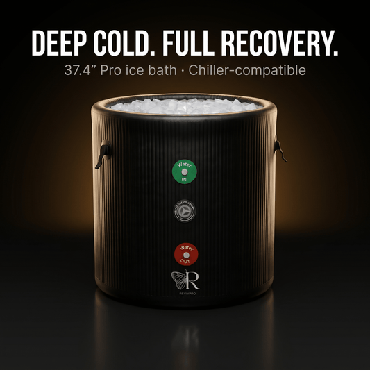 Portable Ice Bath Tub Pro - Water Chiller Compatible Cold Plunge Easy Recovery Solution