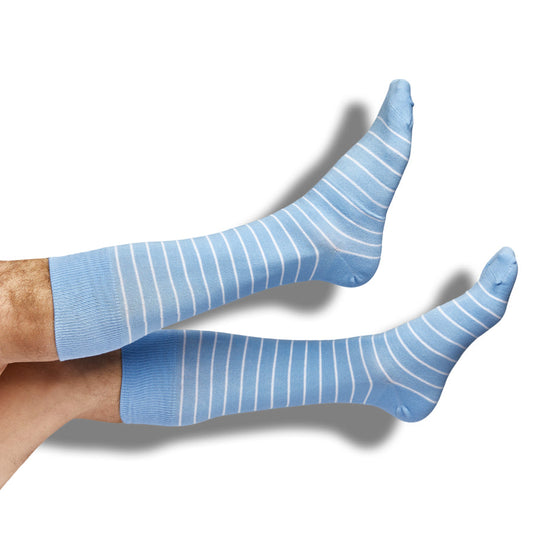 Powder Blue Wide Stripe