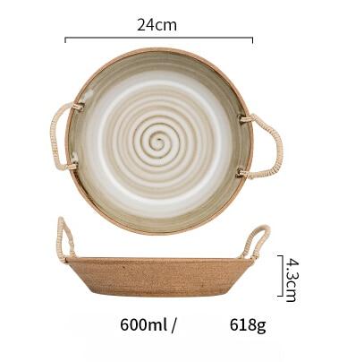 Hand-made Japanese Style Plates And Bowls