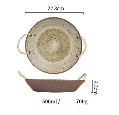 Hand-made Japanese Style Plates And Bowls