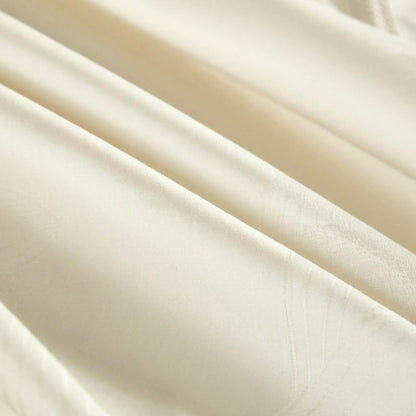 Warm White Lancelot Duvet Cover Set (Premium Egyptian Cotton) (Jacquard)