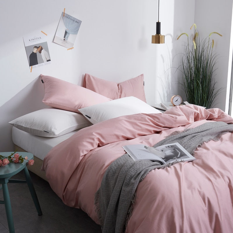Flamingo Grace Silk Duvet Cover Set (Premium Egyptian Cotton) 600TC