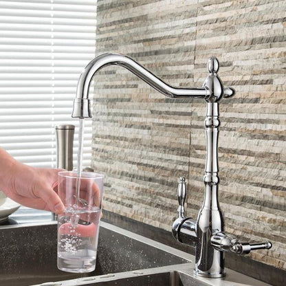 Isaac Single-Hole Dual-Handle Kitchen Sink Faucet