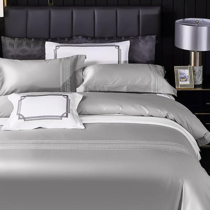 Evelyn High End Embroidered 1000TC Duvet Cover Set Long Staple Egyptian Cotton