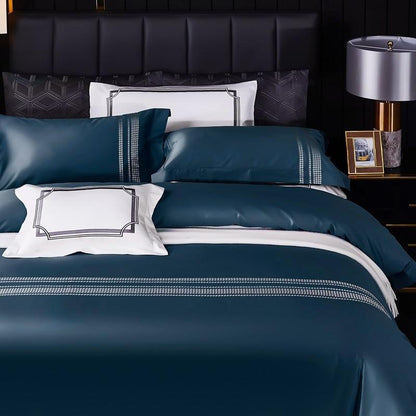 Evelyn High End Embroidered 1000TC Duvet Cover Set Long Staple Egyptian Cotton