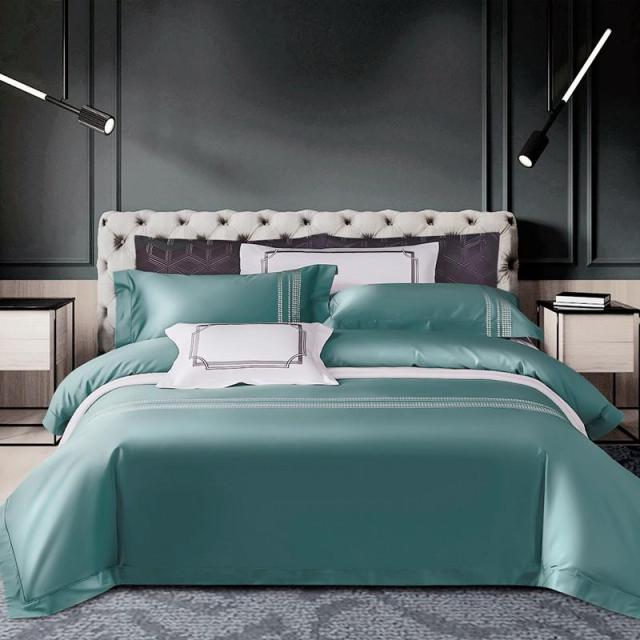 Evelyn High End Embroidered 1000TC Duvet Cover Set Long Staple Egyptian Cotton
