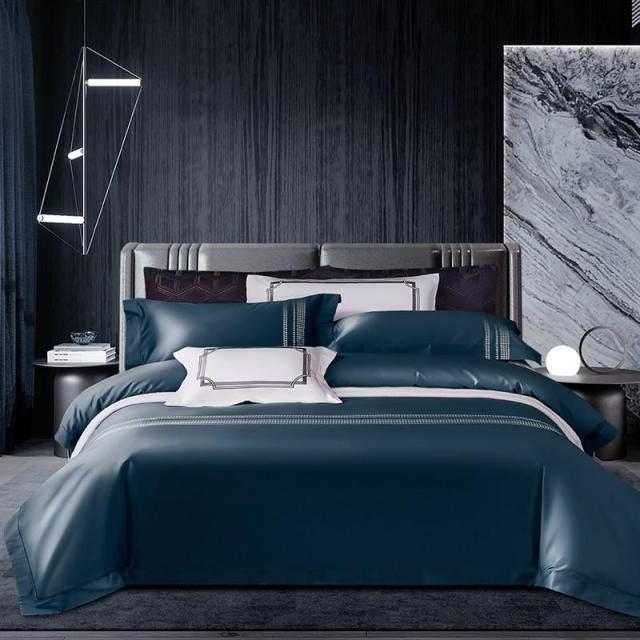 Evelyn High End Embroidered 1000TC Duvet Cover Set Long Staple Egyptian Cotton