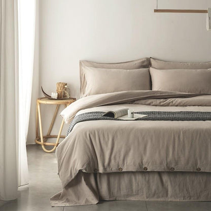 Emma Duvet Cover Set With Ropes 55% Cotton 45% Linen