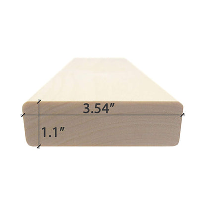Prosaunas Aspen 2X4 S4SEE SHP Sauna Bench Wood With Smooth 4 Sides Eased Edges [Untreated] (SAK36780)