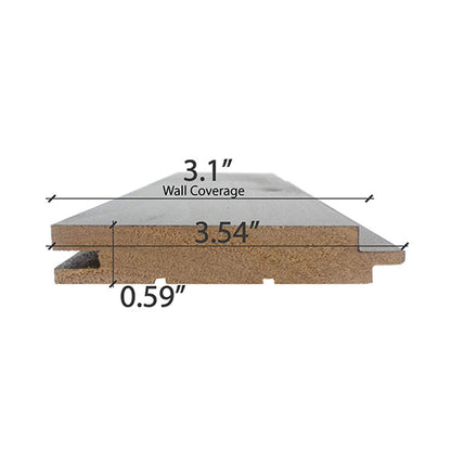 Prosaunas Aspen Midnight Black 1X4 T&G STS4 Sauna Wall Wood [Wax-Coated] (SAK57186)