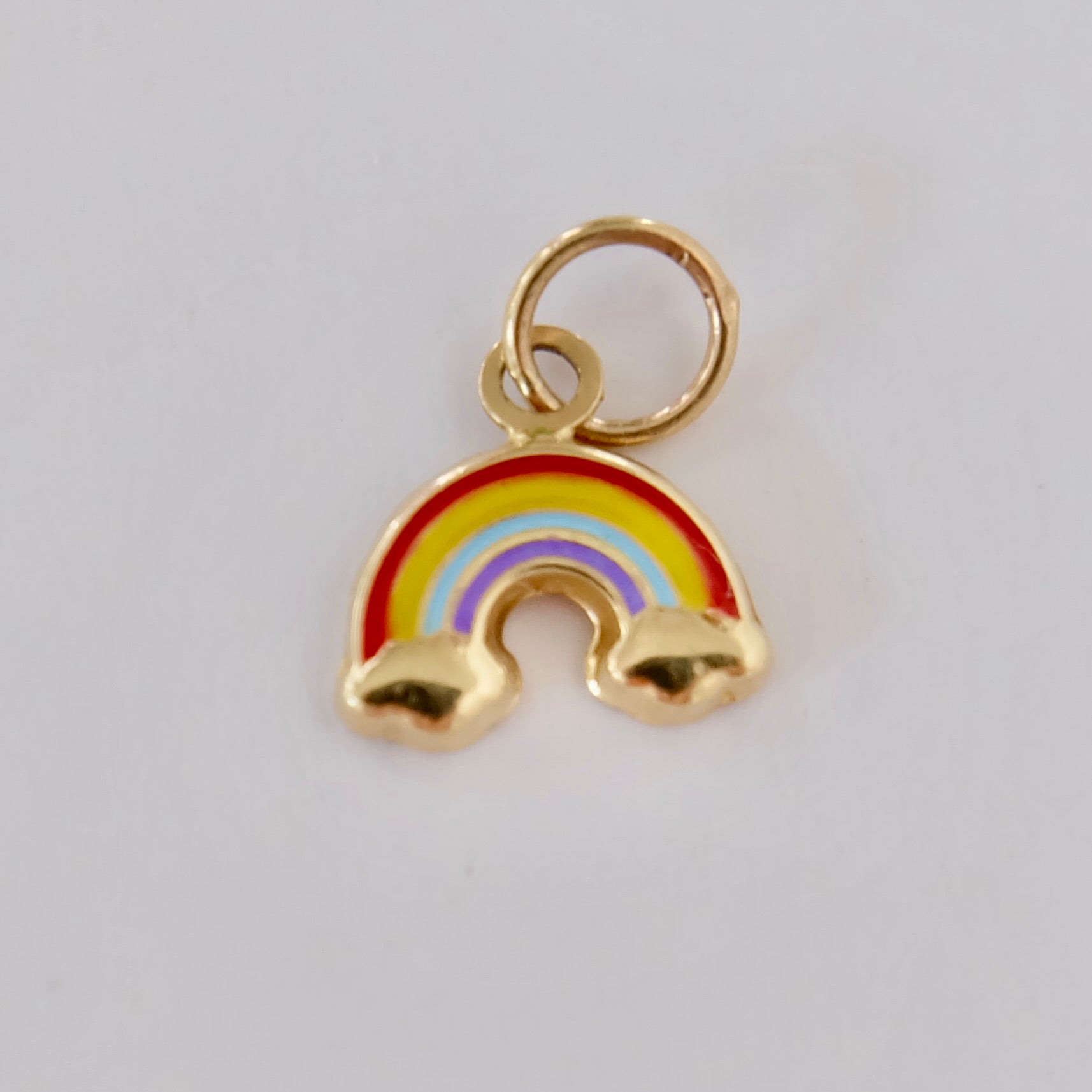 14K Gold Rainbow Charm