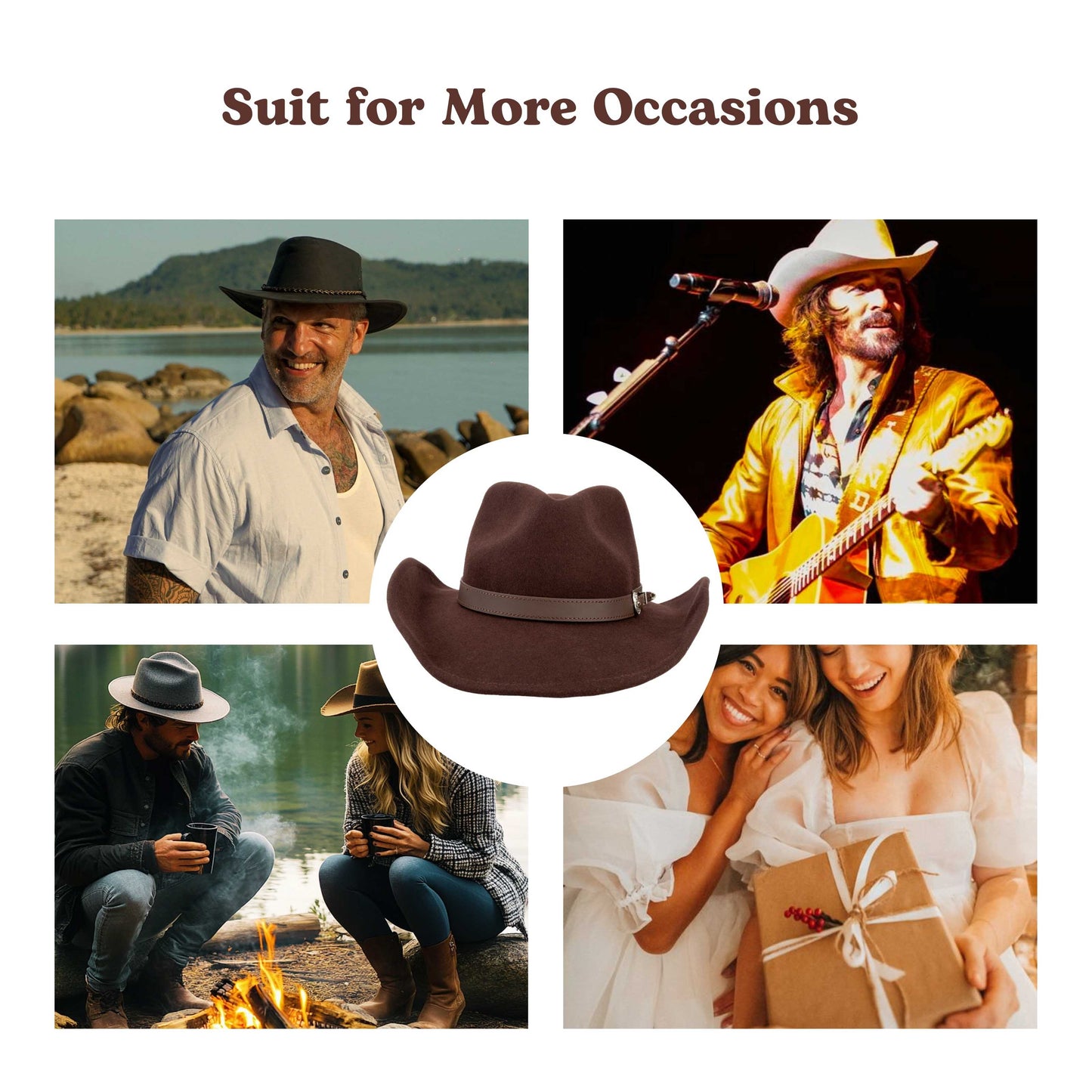 Ranger Chocolate Felt Cowboy Hat