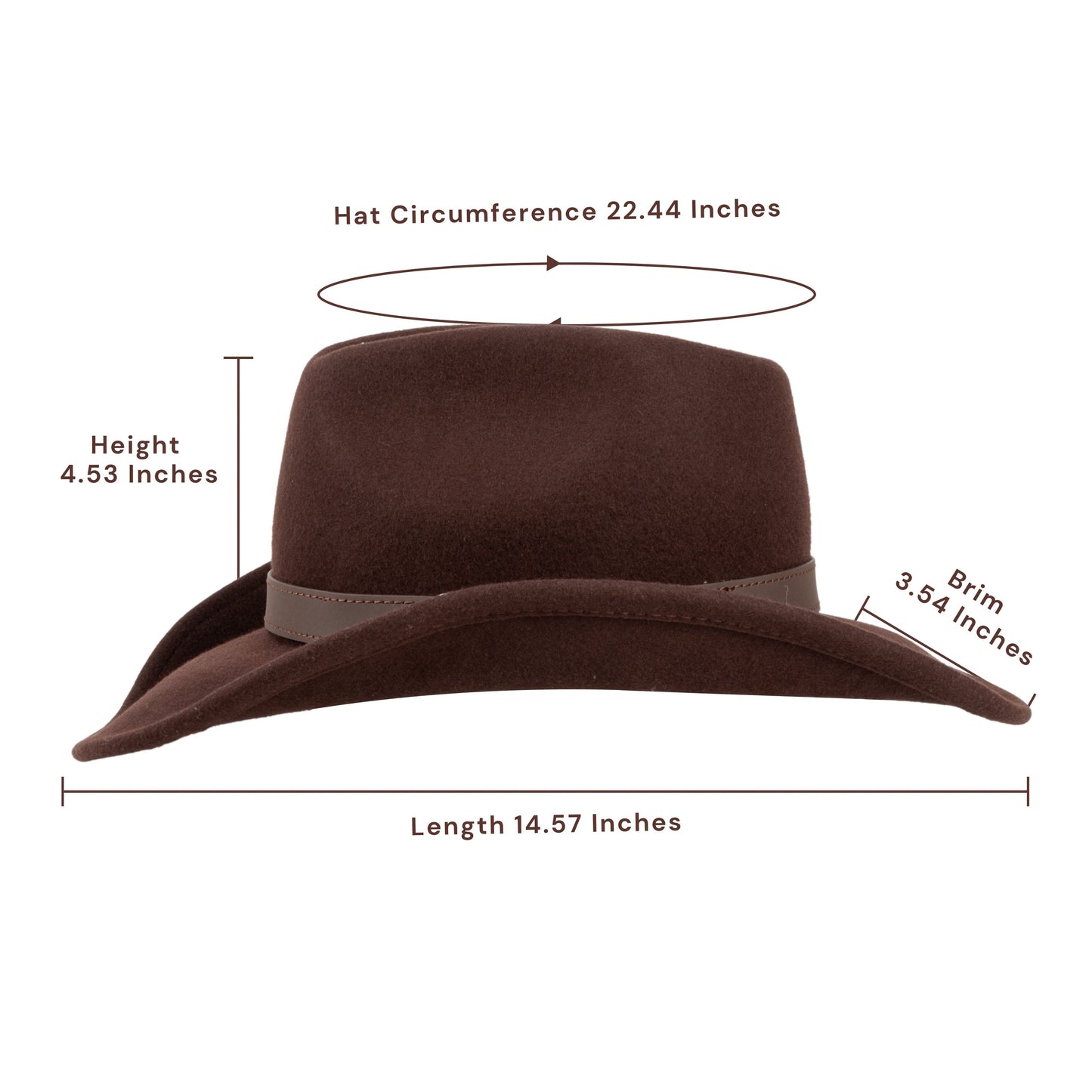 Ranger Chocolate Felt Cowboy Hat