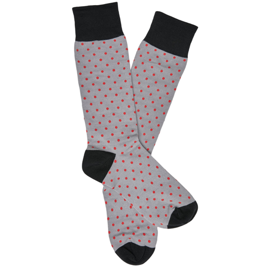 Red and Black - Small Dot Socks