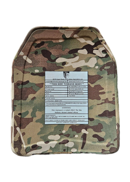 Double MULTI-CURVE | 10x12 Level III Ultra Light PE Ballistic Female Multicurve Plates (Single Plate or as a Set)