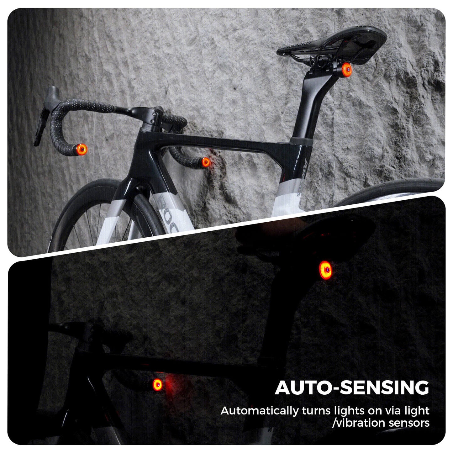 ROCKBROS R0 Smart Bike Rear or Handlebar End Light - Waterproof