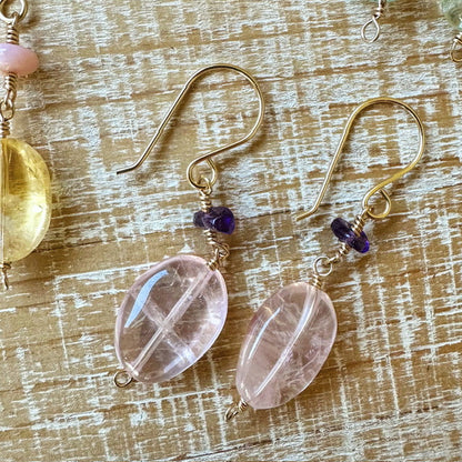 Gemstone Drop Earrings