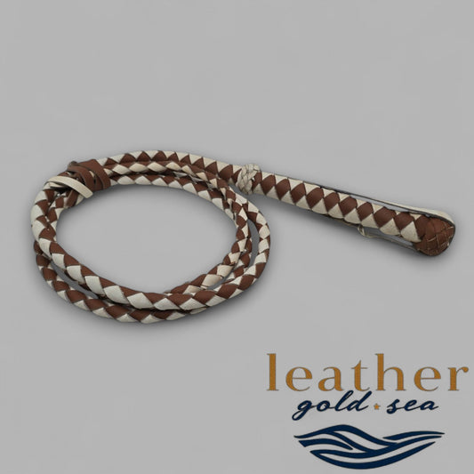 Handmade Bull Whip – 16 Plait Leather Made in USA