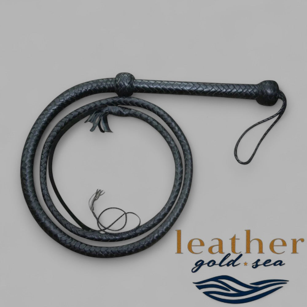 Premium Handmade Bullwhips – Genuine Black Leather