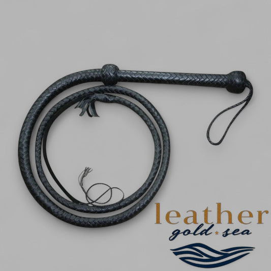 Premium Handmade Bullwhips – Genuine Black Leather