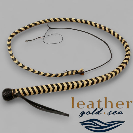 Handmade Leather Bullwhip – 16 Plait, Made in USA