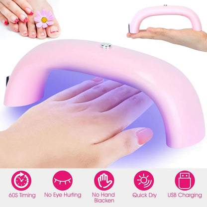 9W LED Nail Dryer UV Lamp